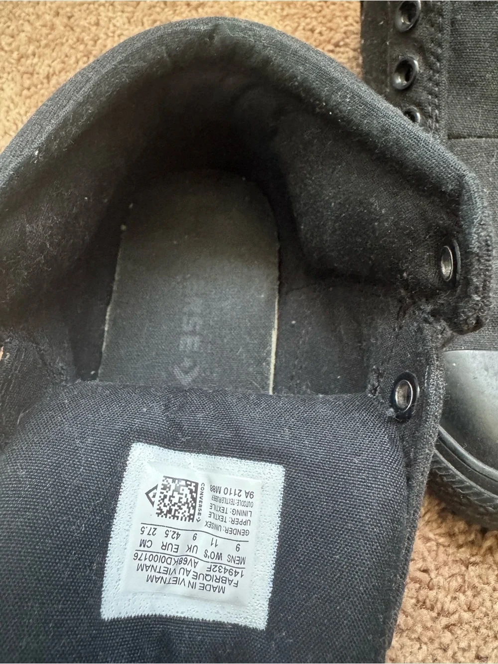 Converse Black High-Top Canvas Sneakers